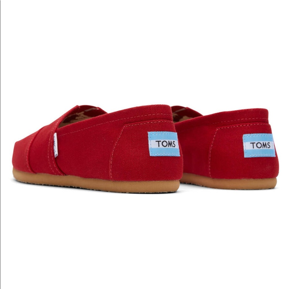 NWOT Toms red canvas shoes - Picture 12 of 16